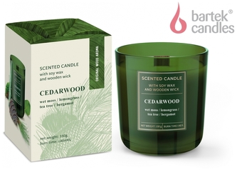 Świeca zapachowa w szkle, CedarWood, 150g, Bartek Candles