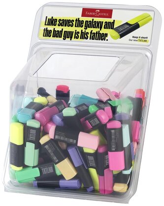 Zakreślacz Mini TXTLNR kol. neonowe i pastelowe Display 100szt., Faber-Castell