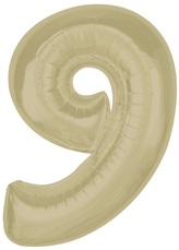 Balon foliowy Smart, cyfra 8, matowa latte, 92 cm, GoDan