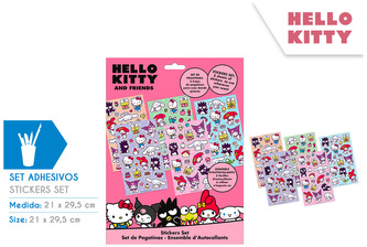 Zestaw naklejek - 92 szt. (24x2) Hello Kitty, Kids