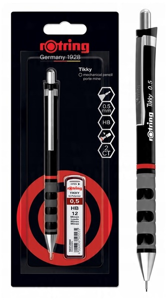 Ołówek automatyczny Tikky  0.5 mm czarny z grafitem 05, Rotring