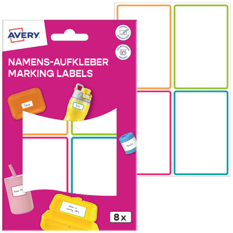 Etykieta na przybory szkolne 46x68mm op. 8szt., Avery