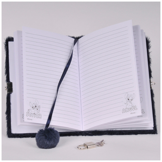 Pamiętnik pluszowy granatowy Stitch i Angel DS25CC-3676, Paso