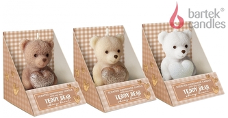 Świeca, figurka Teddy Bear Shiny Hearts 7 cm, Bartek Candles