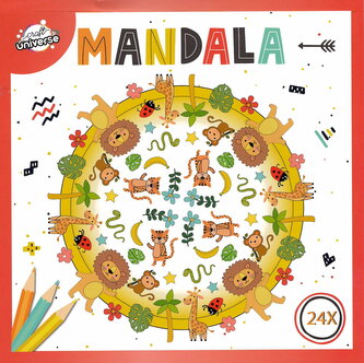 Omalovánky, mandala - safari, 24 listů