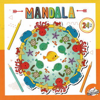 Omalovánky, mandala - mořský svět, 24 listů
