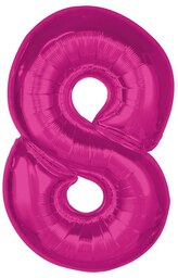 Balon foliowy "Cyfra 8" różowa, 92 cm, Godan
