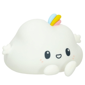 LED noční silikonová lampička Cloud, 3 režimy svícení, časovač, bílá