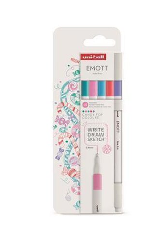 Fineliner "Emott Candy Pop", 5 různých barev, 0,4 mm, UNI 302422260 Fineliner "Emott Candy Pop", 5 různých barev, 0,4 mm, UNI 302422260