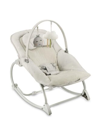 Vibrační lehátko s melodiemi MoMi LAPIS světle šedé