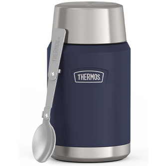 Termoska na jídlo se skládací lžící a šálkem Thermos Icon 710 ml - modrá