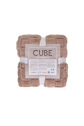 KOC CUBE 150X200 ŻAKARD SHERPA MOCCA