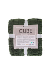 KOC CUBE 150X200 ŻAKARD SHERPA ZIELONY