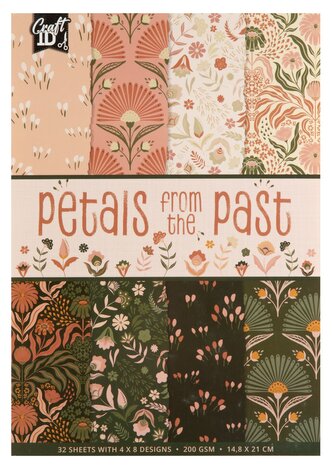 Designový papír A5, 32 listů, 200 g/m² - Petals from the past