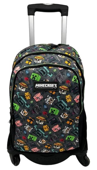 Dětský batoh s vozíkem Minecraft: Pixel (objem 26 litrů|30 x 44 x 20 cm) černá tkanina Dětský batoh s vozíkem Minecraft: Pixel (objem 26 litrů|30 x 44 x 20 cm) černá tkanina