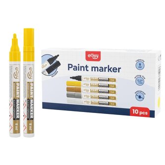 EASY PAINTMARKER Olejový popisovač s kulatým hrotem, 10 ks v balení, žlutý