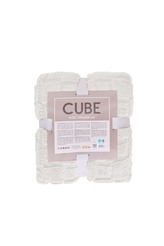 KOC CUBE 150X200 ŻAKARD SHERPA KREMOWY
