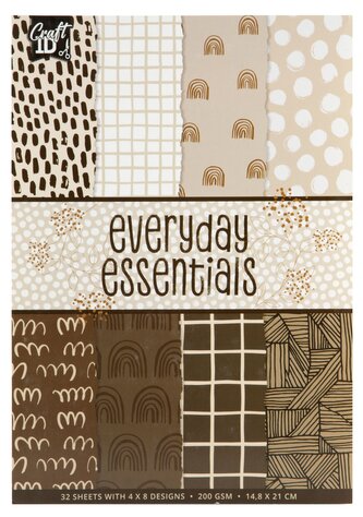 Designový papír A5, 32 listů, 200 g/m² - Everyday essentials