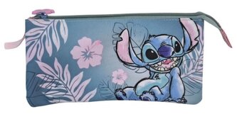 Trojitý penál na psací potřeby Disney|Lilo & Stitch: Stitch Pink (23 x 13 x 3 cm)