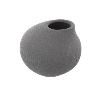 Váza porcelán pr. 12 cm, v. 10 cm šedá