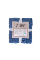 KOC CUBE 150X200 ŻAKARD SHERPA NIEBIESKI