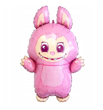 Fóliový balonek příšerka Lafufu růžová – 45 x 67 cm