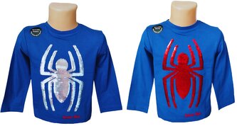 Chlapecké tričko SPIDERMAN měnící flitry pavouk dlouhý rukáv, modrá, velikost: 98