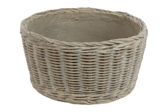 Betonový květináč Sala M hnědý, 10,5 x 20 cm