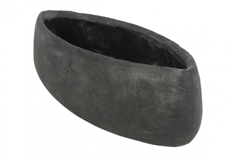 Betonový, černý květináč Bas L, 34,5 x 14,5 cm