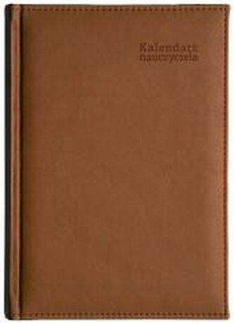Kalendarz naucz. 2025/2026 B5 tyg. Vivella brązowy