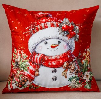 Vánoční polštář XMAS PARTY červená 40x40 cm Mybesthome