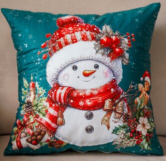 Vánoční polštář XMAS PARTY zelená 40x40 cm Mybesthome