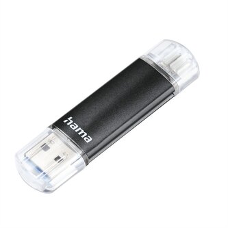 Hama USB flash disk Laeta Twin, USB 3.0, 32 GB, 40 MB/s, černý