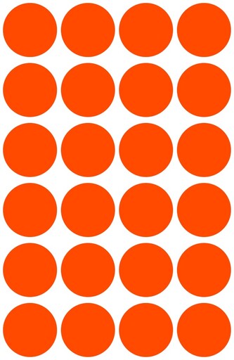 Avery Zweckform 3172 Samolepící kolečka Ø 18 mm, 96 ks, neonově červené