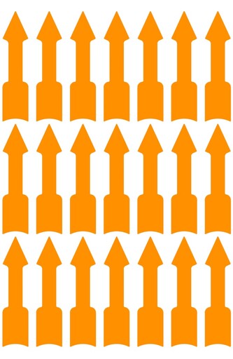 Avery Zweckform 3008 Samolepící šipky 39x9 mm, 63 ks, jasně oranžové