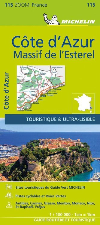 Michelin Côte d'Azur - Massif de l ' Estere 1:100.000