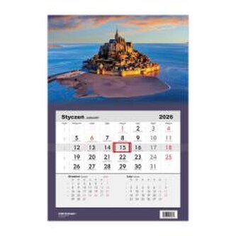 Kalendarz 2026 jednodzielny Francja HELMA