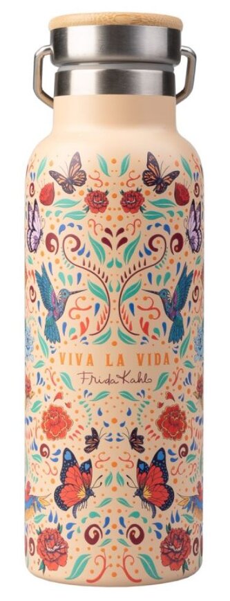 Nerezová termo outdoor láhev na pití Umění|Frida Kahlo: Žít život (objem 500 ml)