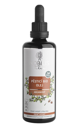 Pěsticí BIO olej arganový 100 ml fialové sklo