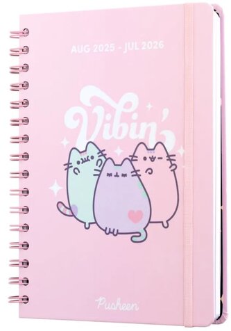 Plánovací týdenní diář A5 2025/2026 Pusheen (14,8 x 21 cm)