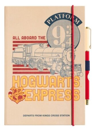 Poznámkový blok s propiskou Harry Potter: Všichni na palubu do Bradavic (A5 14,8 x 21 cm)