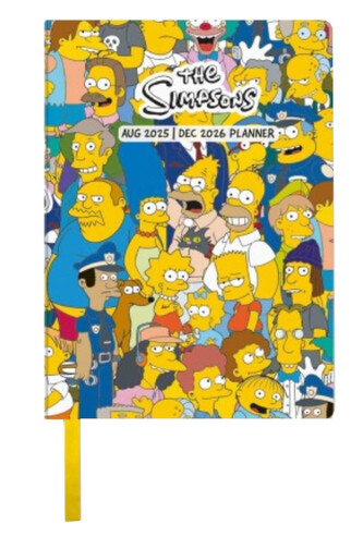 Plánovací kapesní diář A5 2025/2026 The Simpsons|Simpsonovi: Postavy (11 x 15,5 cm)