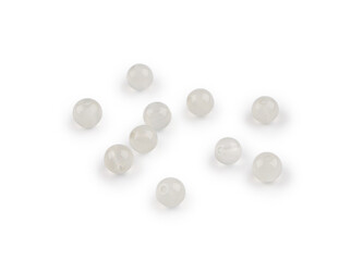 Měsíční kámen syntetický, minerální korálky Ø4 mm - 10 ks - měsíční kámen