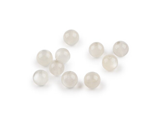 Měsíční kámen syntetický, minerální korálky Ø6 mm - 10 ks - měsíční kámen