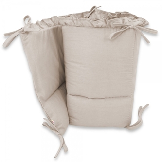 Mantinel s volánkem do postýlky 120 x 60 cm, 180cm Royal - béžový, Baby Nellys