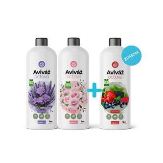 Nanolab - pravá octová aviváž 1 l, 20 praní, výhodná sada 2+1 zdarma