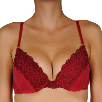 Dámská podprsenka Gina vyztužená s kosticemi červená (17004) 75B