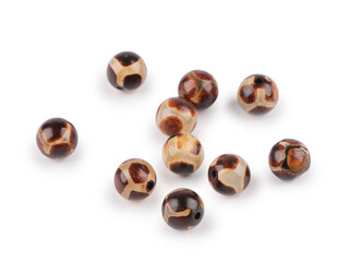 Achát Dzi syntetický, minerální korálky Ø8 mm - 10 ks - achát