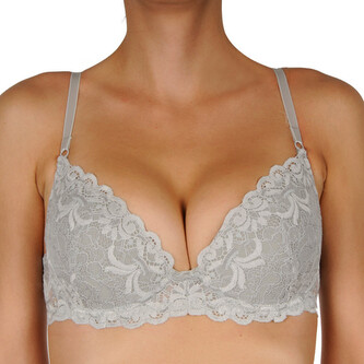Dámská podprsenka Gina vyztužená s kosticemi šedá (17003) 80B