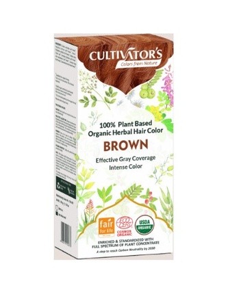 CULTIVATOR: Organická rostlinná barva na vlasy-HNĚDÁ 100g  K2855